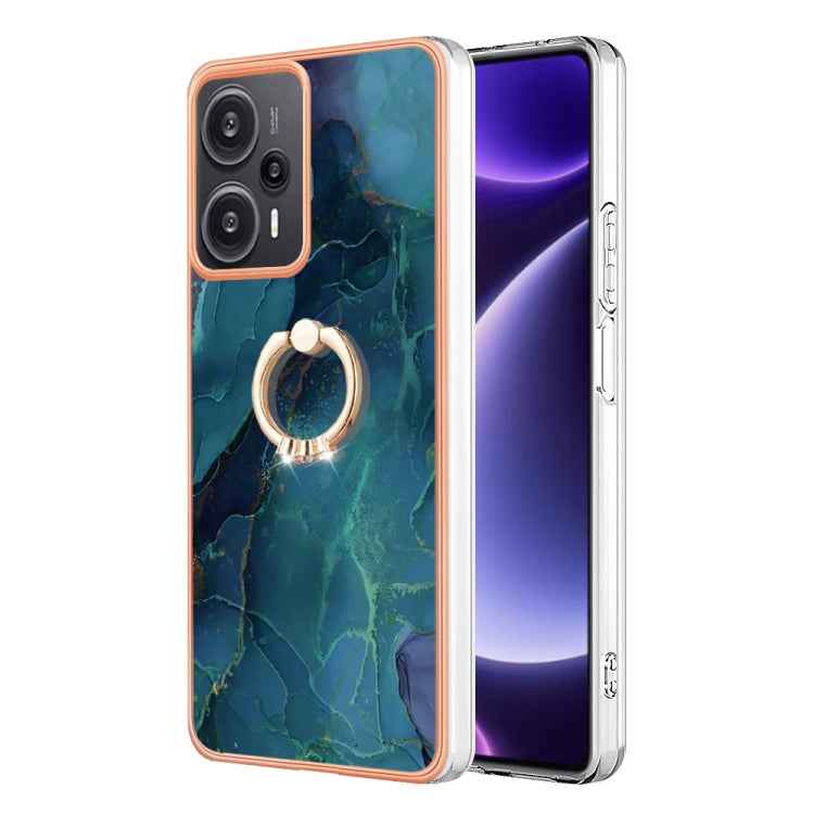 Electroplating Marble Dual-side IMD Phone Case with Ring, For Xiaomi 13T / 13T Pro, For Xiaomi Poco F5 5G / Redmi Note 12 Turbo, For Xiaomi Poco F5 Pro 5G / Redmi K60, For Xiaomi Redmi Note 12S 4G, For Xiaomi Redmi Note 12 4G Global��������������������...