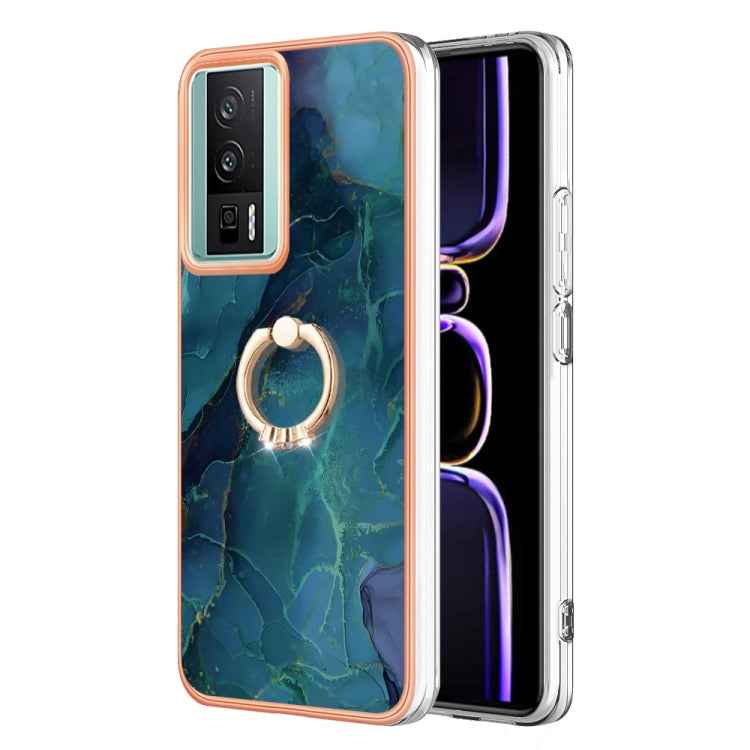 Electroplating Marble Dual-side IMD Phone Case with Ring, For Xiaomi 13T / 13T Pro, For Xiaomi Poco F5 5G / Redmi Note 12 Turbo, For Xiaomi Poco F5 Pro 5G / Redmi K60, For Xiaomi Redmi Note 12S 4G, For Xiaomi Redmi Note 12 4G Global��������������������...