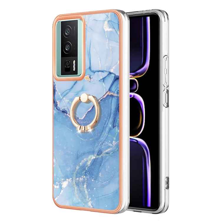 Electroplating Marble Dual-side IMD Phone Case with Ring, For Xiaomi 13T / 13T Pro, For Xiaomi Poco F5 5G / Redmi Note 12 Turbo, For Xiaomi Poco F5 Pro 5G / Redmi K60, For Xiaomi Redmi Note 12S 4G, For Xiaomi Redmi Note 12 4G Global��������������������...