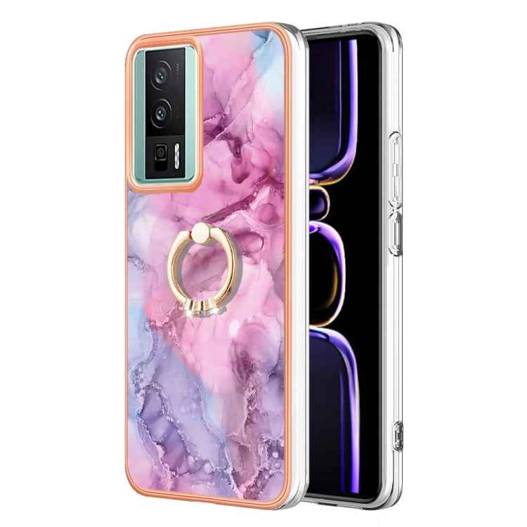 Electroplating Marble Dual-side IMD Phone Case with Ring, For Xiaomi 13T / 13T Pro, For Xiaomi Poco F5 5G / Redmi Note 12 Turbo, For Xiaomi Poco F5 Pro 5G / Redmi K60, For Xiaomi Redmi Note 12S 4G, For Xiaomi Redmi Note 12 4G Global��������������������...