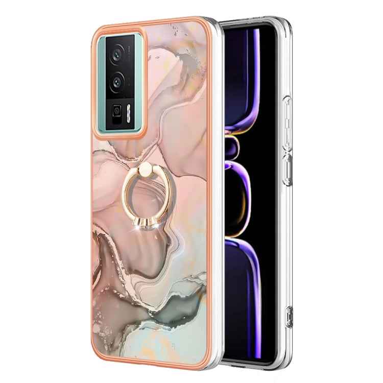 Electroplating Marble Dual-side IMD Phone Case with Ring, For Xiaomi 13T / 13T Pro, For Xiaomi Poco F5 5G / Redmi Note 12 Turbo, For Xiaomi Poco F5 Pro 5G / Redmi K60, For Xiaomi Redmi Note 12S 4G, For Xiaomi Redmi Note 12 4G Global��������������������...