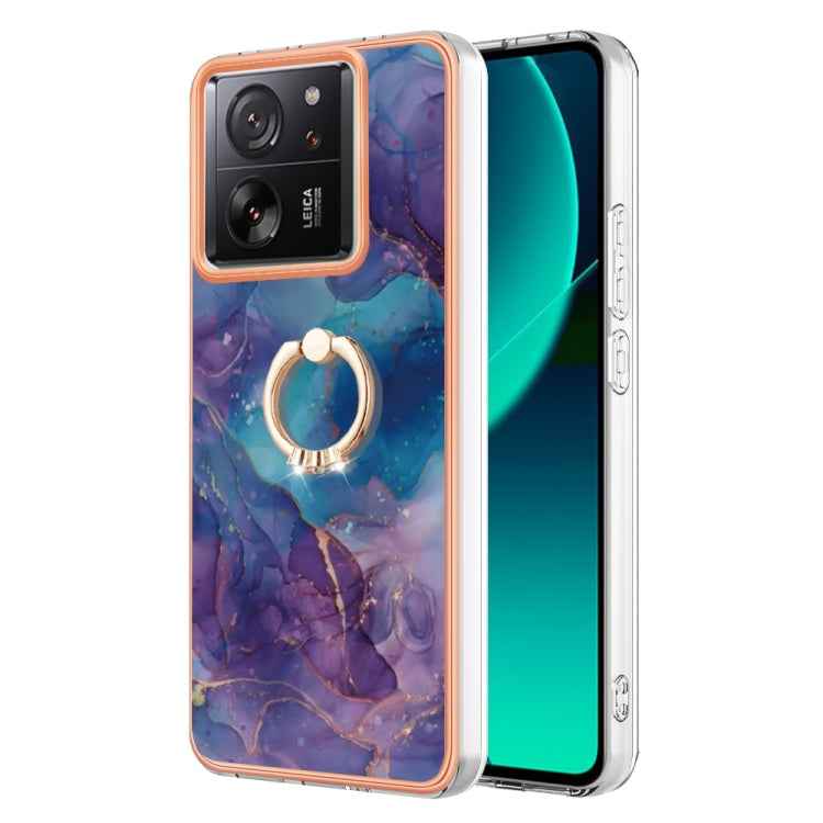 Electroplating Marble Dual-side IMD Phone Case with Ring, For Xiaomi 13T / 13T Pro, For Xiaomi Poco F5 5G / Redmi Note 12 Turbo, For Xiaomi Poco F5 Pro 5G / Redmi K60, For Xiaomi Redmi Note 12S 4G, For Xiaomi Redmi Note 12 4G Global��������������������...