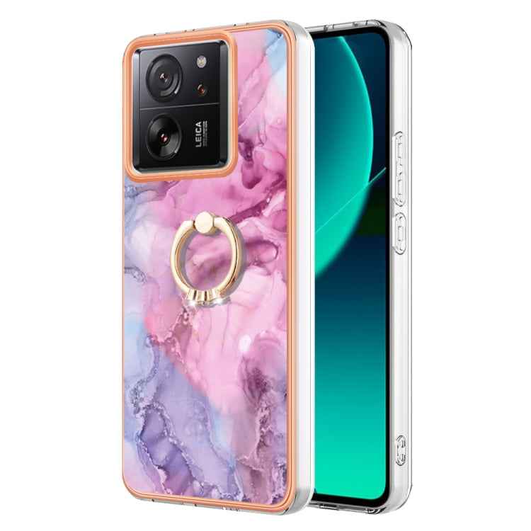 Electroplating Marble Dual-side IMD Phone Case with Ring, For Xiaomi 13T / 13T Pro, For Xiaomi Poco F5 5G / Redmi Note 12 Turbo, For Xiaomi Poco F5 Pro 5G / Redmi K60, For Xiaomi Redmi Note 12S 4G, For Xiaomi Redmi Note 12 4G Global��������������������...