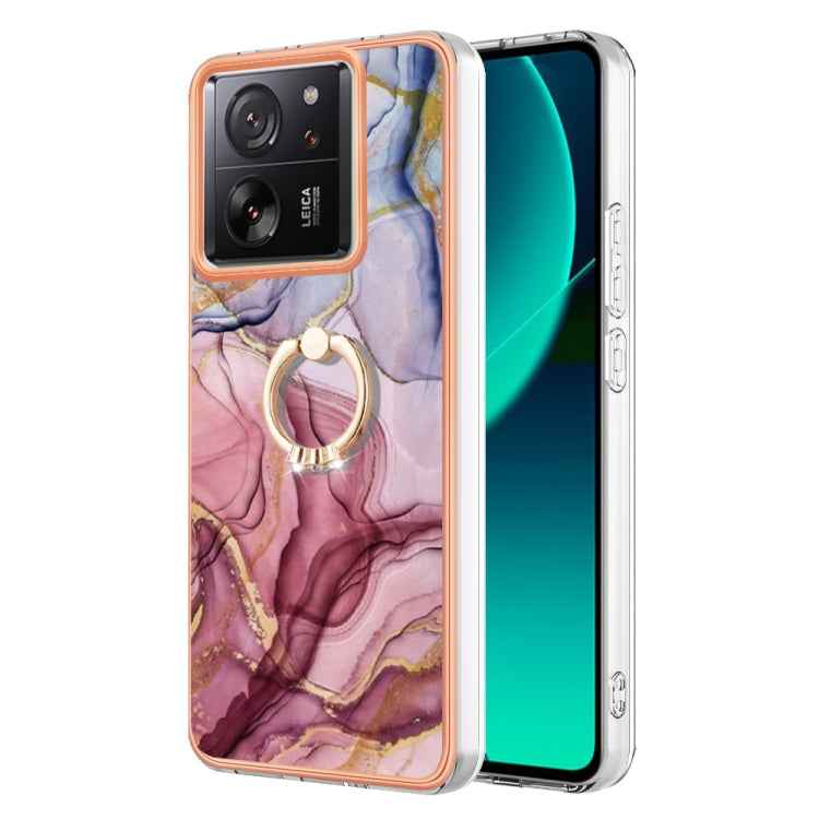 Electroplating Marble Dual-side IMD Phone Case with Ring, For Xiaomi 13T / 13T Pro, For Xiaomi Poco F5 5G / Redmi Note 12 Turbo, For Xiaomi Poco F5 Pro 5G / Redmi K60, For Xiaomi Redmi Note 12S 4G, For Xiaomi Redmi Note 12 4G Global��������������������...