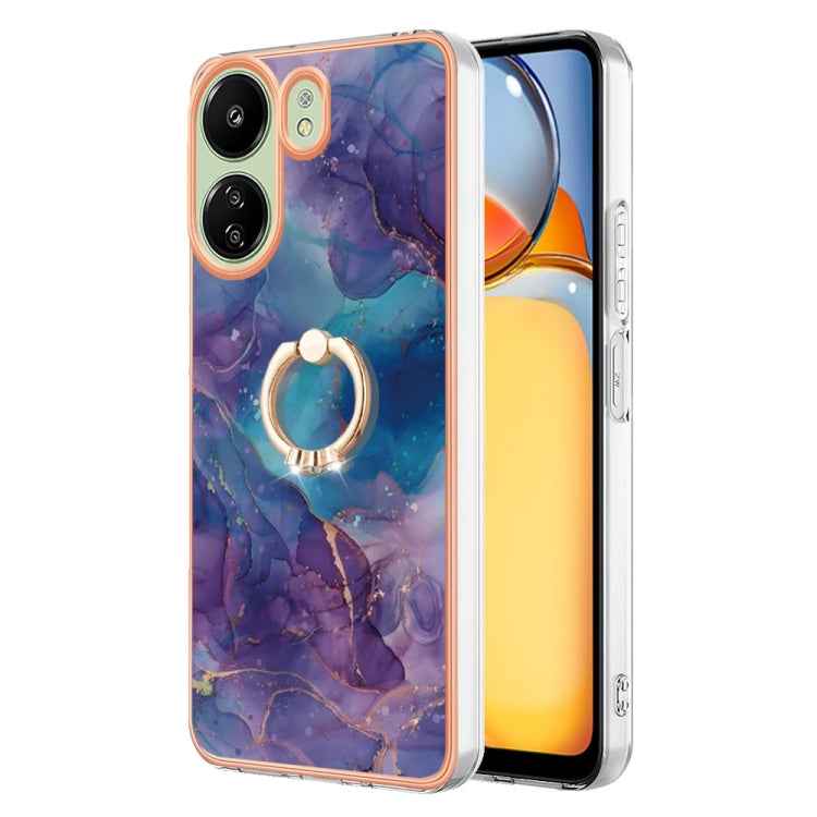 Electroplating Marble Dual-side IMD Phone Case with Ring, For Xiaomi Redmi Note 13 Pro 4G/Poco M6 Pro 4G, For Xiaomi Redmi A3, For Xiaomi Redmi Note 13 4G Global, For Xiaomi Poco X6 Pro / Redmi K70E, For Xiaomi Redmi Note 13 5G Global������������������...