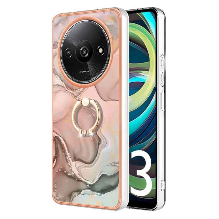 Electroplating Marble Dual-side IMD Phone Case with Ring, For Xiaomi Redmi Note 13 Pro 4G/Poco M6 Pro 4G, For Xiaomi Redmi A3, For Xiaomi Redmi Note 13 4G Global, For Xiaomi Poco X6 Pro / Redmi K70E, For Xiaomi Redmi Note 13 5G Global������������������...