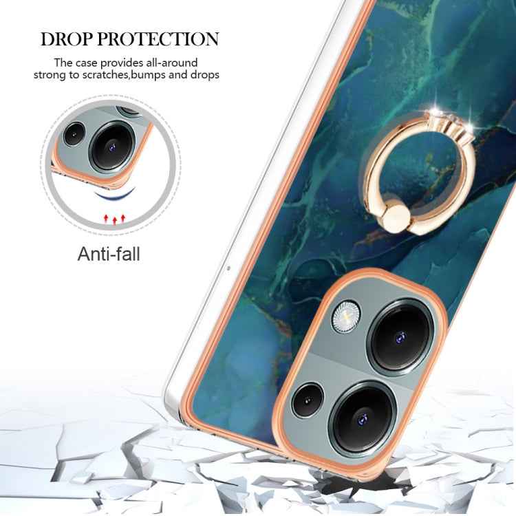 Electroplating Marble Dual-side IMD Phone Case with Ring, For Xiaomi Redmi Note 13 Pro 4G/Poco M6 Pro 4G, For Xiaomi Redmi A3, For Xiaomi Redmi Note 13 4G Global, For Xiaomi Poco X6 Pro / Redmi K70E, For Xiaomi Redmi Note 13 5G Global������������������...