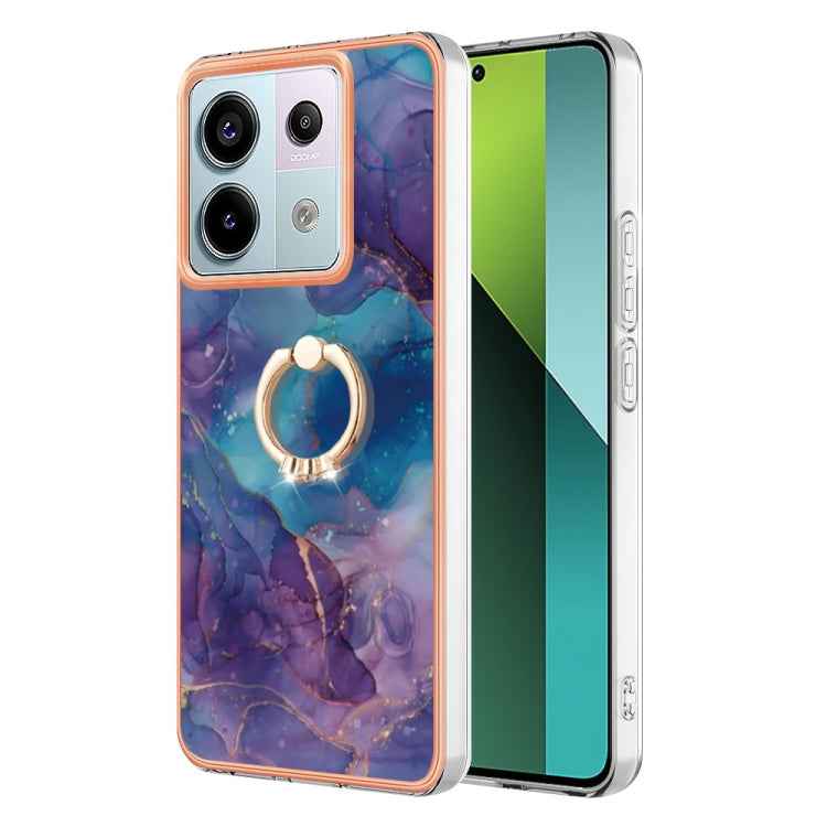 Electroplating Marble Dual-side IMD Phone Case with Ring, For Xiaomi Redmi Note 13 Pro 4G/Poco M6 Pro 4G, For Xiaomi Redmi A3, For Xiaomi Redmi Note 13 4G Global, For Xiaomi Poco X6 Pro / Redmi K70E, For Xiaomi Redmi Note 13 5G Global������������������...