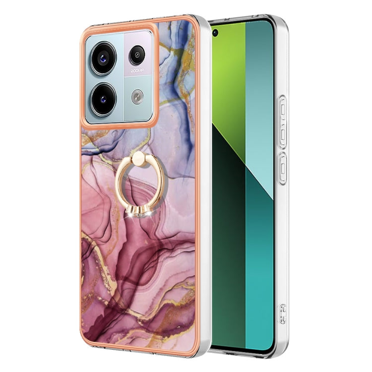 Electroplating Marble Dual-side IMD Phone Case with Ring, For Xiaomi Redmi Note 13 Pro 4G/Poco M6 Pro 4G, For Xiaomi Redmi A3, For Xiaomi Redmi Note 13 4G Global, For Xiaomi Poco X6 Pro / Redmi K70E, For Xiaomi Redmi Note 13 5G Global������������������...
