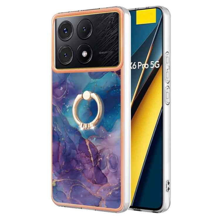 Electroplating Marble Dual-side IMD Phone Case with Ring, For Xiaomi Redmi Note 13 Pro 4G/Poco M6 Pro 4G, For Xiaomi Redmi A3, For Xiaomi Redmi Note 13 4G Global, For Xiaomi Poco X6 Pro / Redmi K70E, For Xiaomi Redmi Note 13 5G Global������������������...