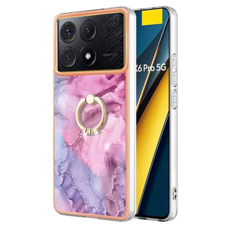 Electroplating Marble Dual-side IMD Phone Case with Ring, For Xiaomi Redmi Note 13 Pro 4G/Poco M6 Pro 4G, For Xiaomi Redmi A3, For Xiaomi Redmi Note 13 4G Global, For Xiaomi Poco X6 Pro / Redmi K70E, For Xiaomi Redmi Note 13 5G Global������������������...