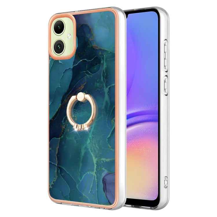 Electroplating Marble Dual-side IMD Phone Case with Ring, For Samsung Galaxy A15 5G, For Samsung Galaxy A55, For Samsung Galaxy A35, For Samsung Galaxy S24 Ultra 5G, For Samsung Galaxy S24+ 5G, For Samsung Galaxy S24 5G, For Samsung Galaxy A05���������...