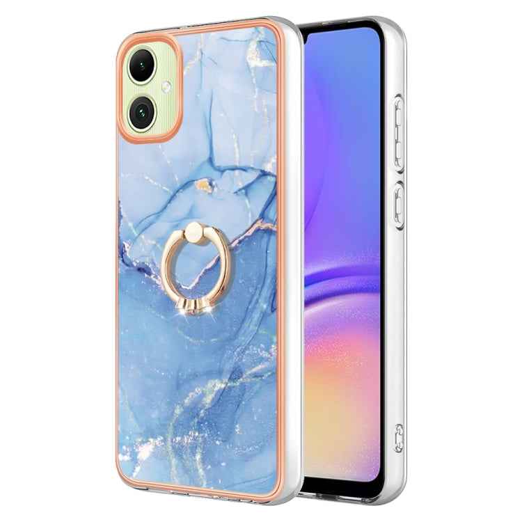 Electroplating Marble Dual-side IMD Phone Case with Ring, For Samsung Galaxy A15 5G, For Samsung Galaxy A55, For Samsung Galaxy A35, For Samsung Galaxy S24 Ultra 5G, For Samsung Galaxy S24+ 5G, For Samsung Galaxy S24 5G, For Samsung Galaxy A05���������...