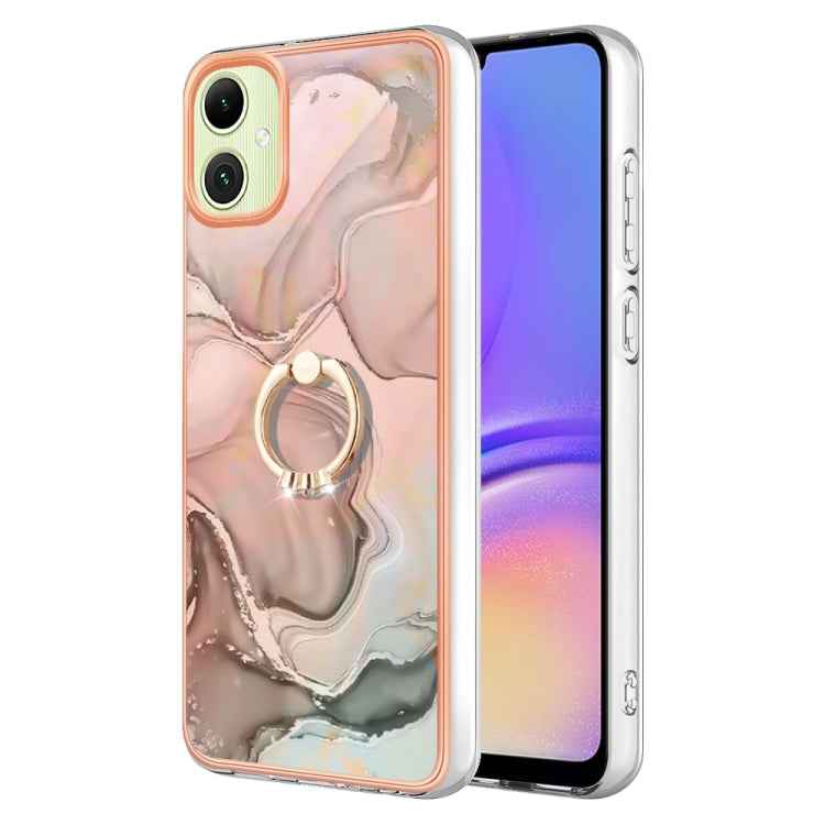 Electroplating Marble Dual-side IMD Phone Case with Ring, For Samsung Galaxy A15 5G, For Samsung Galaxy A55, For Samsung Galaxy A35, For Samsung Galaxy S24 Ultra 5G, For Samsung Galaxy S24+ 5G, For Samsung Galaxy S24 5G, For Samsung Galaxy A05���������...