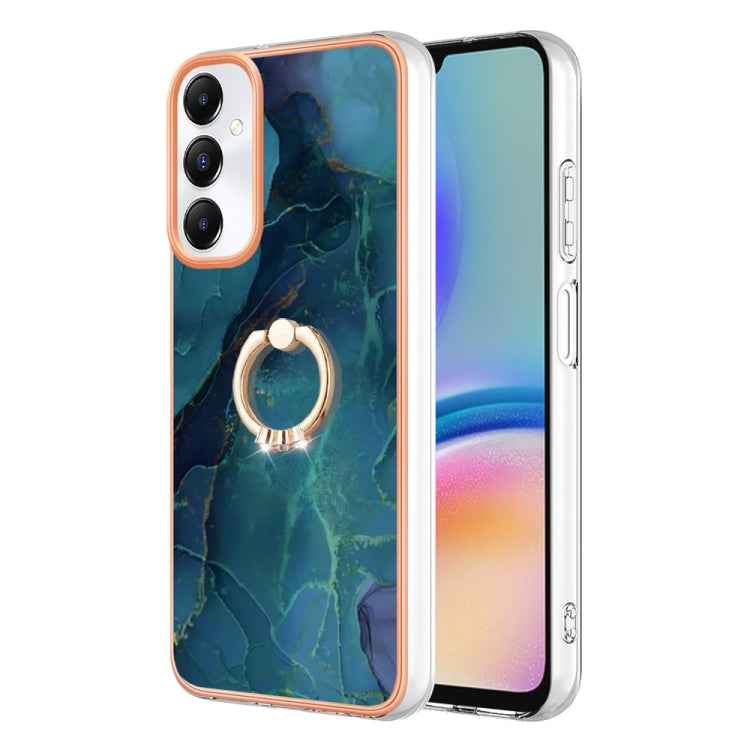 Electroplating Marble Dual-side IMD Phone Case with Ring, For Samsung Galaxy A15 5G, For Samsung Galaxy A55, For Samsung Galaxy A35, For Samsung Galaxy S24 Ultra 5G, For Samsung Galaxy S24+ 5G, For Samsung Galaxy S24 5G, For Samsung Galaxy A05���������...