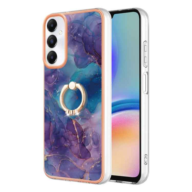 Electroplating Marble Dual-side IMD Phone Case with Ring, For Samsung Galaxy A15 5G, For Samsung Galaxy A55, For Samsung Galaxy A35, For Samsung Galaxy S24 Ultra 5G, For Samsung Galaxy S24+ 5G, For Samsung Galaxy S24 5G, For Samsung Galaxy A05���������...