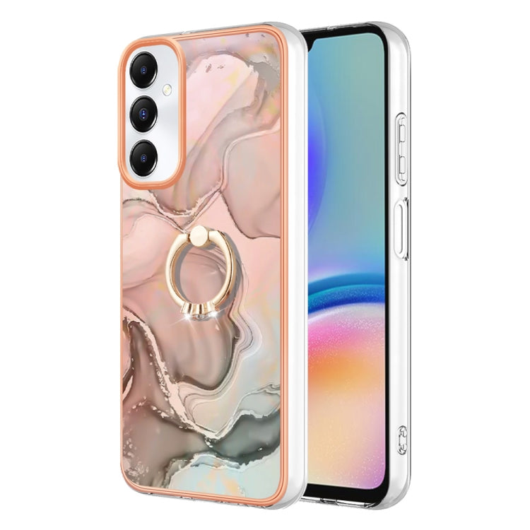 Electroplating Marble Dual-side IMD Phone Case with Ring, For Samsung Galaxy A15 5G, For Samsung Galaxy A55, For Samsung Galaxy A35, For Samsung Galaxy S24 Ultra 5G, For Samsung Galaxy S24+ 5G, For Samsung Galaxy S24 5G, For Samsung Galaxy A05���������...