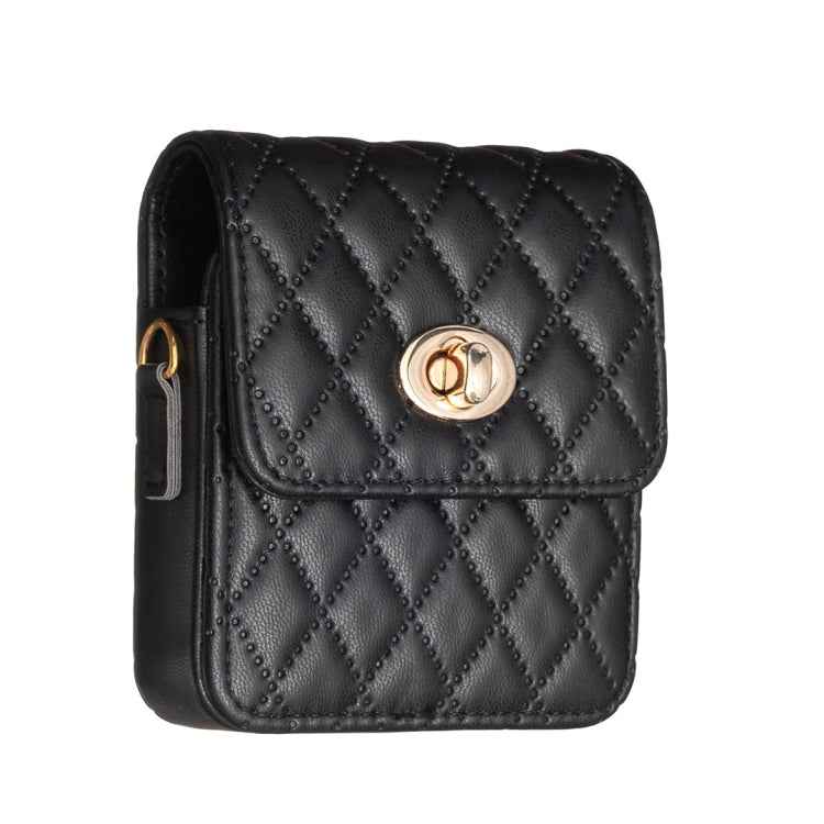 BFB03 Diamond Lattice Magnetic Leather Phone Case, For OPPO Find N2 Flip