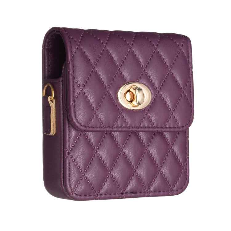 BFB03 Diamond Lattice Magnetic Leather Phone Case, For OPPO Find N2 Flip