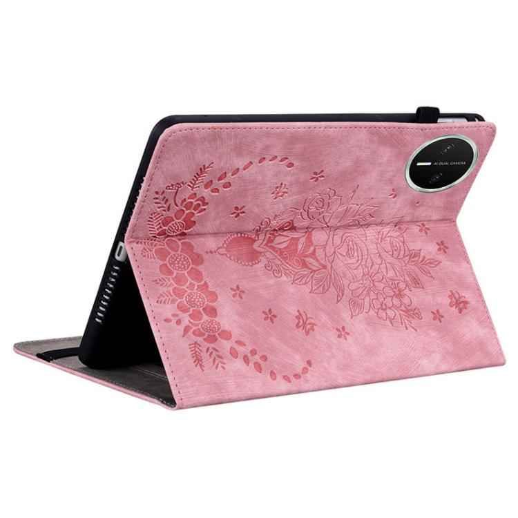 Butterfly Rose Embossed Leather Tablet Case, For Huawei MatePad Mini 2025, For Huawei MatePad Pro 11 2022, For Huawei MatePad SE 10.4, For Huawei MatePad Pro 10.8 2021 / 2018, For Huawei MatePad T 10s/Enjoy Tablet 2, For Huawei MediaPad M5 Lite / C5 10.1