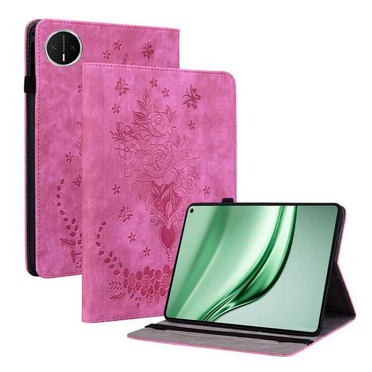 Butterfly Rose Embossed Leather Tablet Case, For Huawei MatePad Mini 2025, For Huawei MatePad Pro 11 2022, For Huawei MatePad SE 10.4, For Huawei MatePad Pro 10.8 2021 / 2018, For Huawei MatePad T 10s/Enjoy Tablet 2, For Huawei MediaPad M5 Lite / C5 10.1