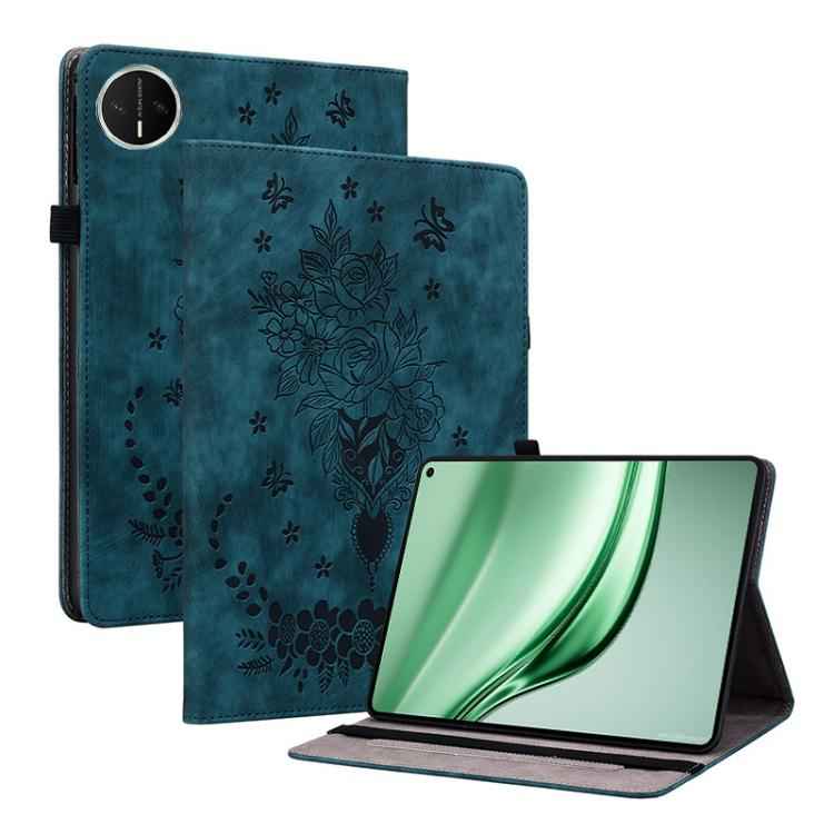 Butterfly Rose Embossed Leather Tablet Case, For Huawei MatePad Mini 2025, For Huawei MatePad Pro 11 2022, For Huawei MatePad SE 10.4, For Huawei MatePad Pro 10.8 2021 / 2018, For Huawei MatePad T 10s/Enjoy Tablet 2, For Huawei MediaPad M5 Lite / C5 10.1