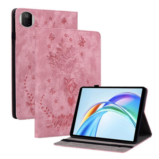 Butterfly Rose Embossed Leather Tablet Case, For Honor Pad X7, For Honor Pad X9a, For Honor Pad 9 12.1, For Honor Pad X8 Pro / Pad X9, For Honor Pad V8 Pro
