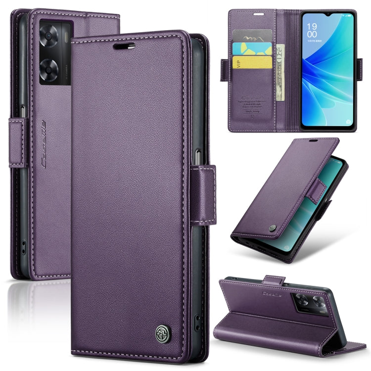 CaseMe 023 Butterfly Buckle Litchi Texture RFID Anti-theft Leather Phone Case, For OPPO Reno8 T 4G, For OPPO A57 4G Global/A57s 4G Global, For OPPO Reno10 5G Global／Reno10 Pro Global, For OPPO A77 4G Global / A57e 4G, For OPPO A78 4G, For OPPO A77s    ...