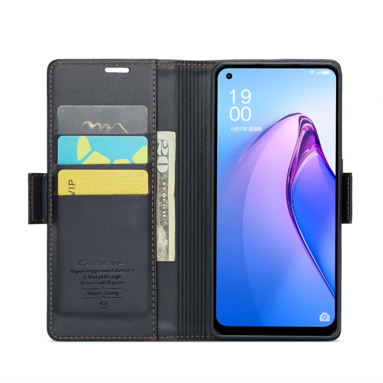 CaseMe 023 Butterfly Buckle Litchi Texture RFID Anti-theft Leather Phone Case, For OPPO Reno8 Lite Global, For OPPO Reno7 4G Indonesia/F21 Pro 4G/Reno8 4G, For OPPO F21 Pro 5G Globa/Reno8 Z Global, For OPPO Reno8 T 5G/A1 Pro 5G, For OPPO Reno8 5G Globa...