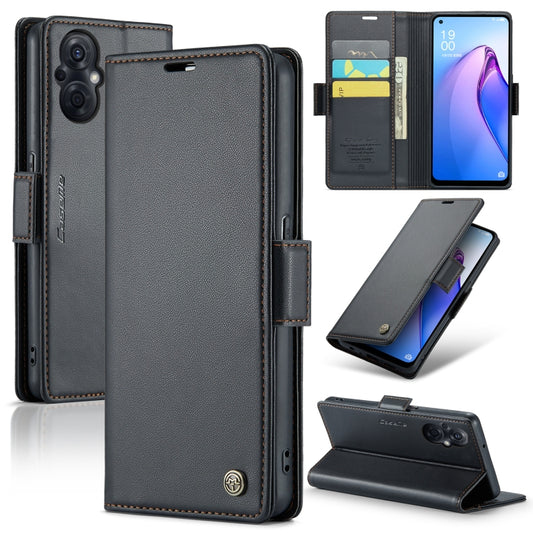 CaseMe 023 Butterfly Buckle Litchi Texture RFID Anti-theft Leather Phone Case, For OPPO Reno8 Lite Global, For OPPO Reno7 4G Indonesia/F21 Pro 4G/Reno8 4G, For OPPO F21 Pro 5G Globa/Reno8 Z Global, For OPPO Reno8 T 5G/A1 Pro 5G, For OPPO Reno8 5G Globa...
