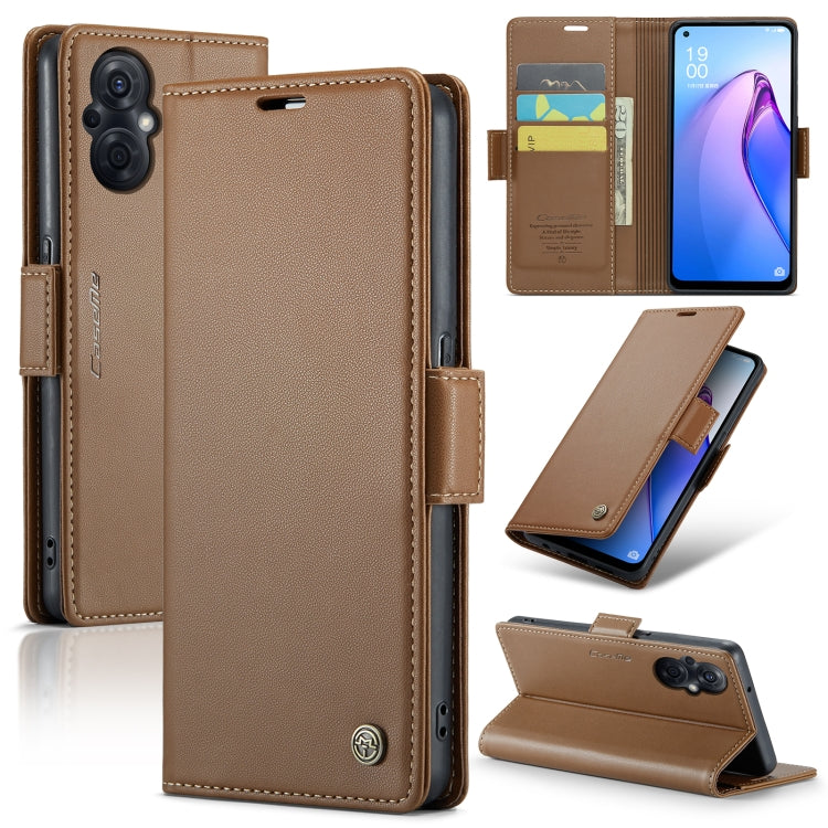 CaseMe 023 Butterfly Buckle Litchi Texture RFID Anti-theft Leather Phone Case, For OPPO Reno8 Lite Global, For OPPO Reno7 4G Indonesia/F21 Pro 4G/Reno8 4G, For OPPO F21 Pro 5G Globa/Reno8 Z Global, For OPPO Reno8 T 5G/A1 Pro 5G, For OPPO Reno8 5G Globa...