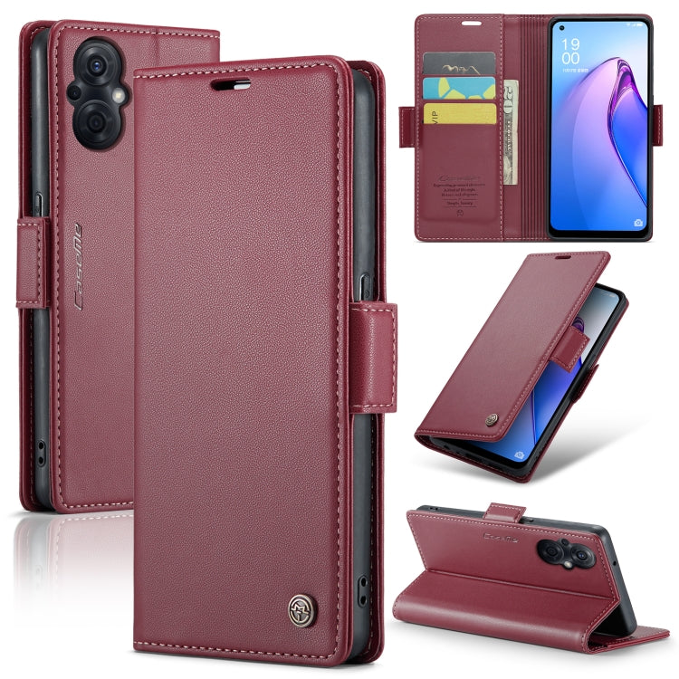 CaseMe 023 Butterfly Buckle Litchi Texture RFID Anti-theft Leather Phone Case, For OPPO Reno8 Lite Global, For OPPO Reno7 4G Indonesia/F21 Pro 4G/Reno8 4G, For OPPO F21 Pro 5G Globa/Reno8 Z Global, For OPPO Reno8 T 5G/A1 Pro 5G, For OPPO Reno8 5G Globa...