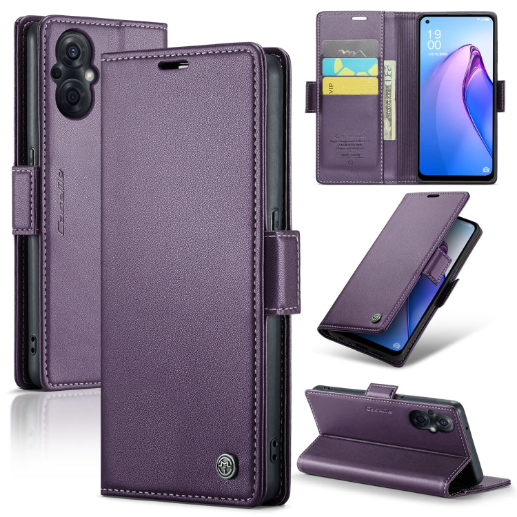 CaseMe 023 Butterfly Buckle Litchi Texture RFID Anti-theft Leather Phone Case, For OPPO Reno8 Lite Global, For OPPO Reno7 4G Indonesia/F21 Pro 4G/Reno8 4G, For OPPO F21 Pro 5G Globa/Reno8 Z Global, For OPPO Reno8 T 5G/A1 Pro 5G, For OPPO Reno8 5G Globa...
