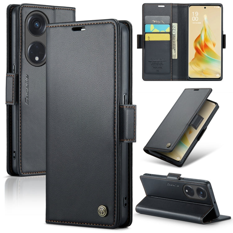 CaseMe 023 Butterfly Buckle Litchi Texture RFID Anti-theft Leather Phone Case, For OPPO Reno8 Lite Global, For OPPO Reno7 4G Indonesia/F21 Pro 4G/Reno8 4G, For OPPO F21 Pro 5G Globa/Reno8 Z Global, For OPPO Reno8 T 5G/A1 Pro 5G, For OPPO Reno8 5G Globa...