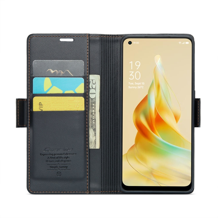 CaseMe 023 Butterfly Buckle Litchi Texture RFID Anti-theft Leather Phone Case, For OPPO Reno8 T 4G, For OPPO A57 4G Global/A57s 4G Global, For OPPO Reno10 5G Global／Reno10 Pro Global, For OPPO A77 4G Global / A57e 4G, For OPPO A78 4G, For OPPO A77s    ...
