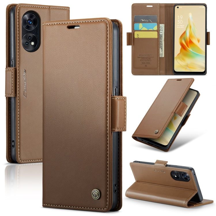 CaseMe 023 Butterfly Buckle Litchi Texture RFID Anti-theft Leather Phone Case, For OPPO Reno10 5G Global／Reno10 Pro Global, For OPPO Reno8 T 4G, For OPPO A57 4G Global/A57s 4G Global, For OPPO A77 4G Global / A57e 4G, For OPPO A78 4G, For OPPO A77s    ...