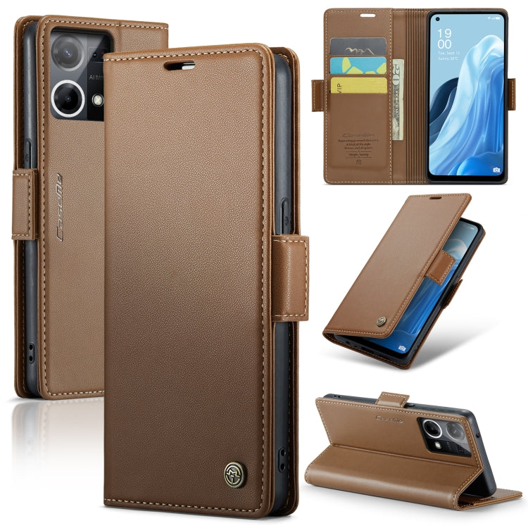 CaseMe 023 Butterfly Buckle Litchi Texture RFID Anti-theft Leather Phone Case, For OPPO Reno8 Lite Global, For OPPO Reno7 4G Indonesia/F21 Pro 4G/Reno8 4G, For OPPO F21 Pro 5G Globa/Reno8 Z Global, For OPPO Reno8 T 5G/A1 Pro 5G, For OPPO Reno8 5G Globa...