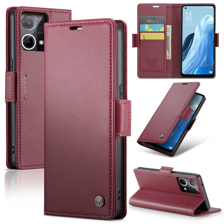 CaseMe 023 Butterfly Buckle Litchi Texture RFID Anti-theft Leather Phone Case, For OPPO Reno8 Lite Global, For OPPO Reno7 4G Indonesia/F21 Pro 4G/Reno8 4G, For OPPO F21 Pro 5G Globa/Reno8 Z Global, For OPPO Reno8 T 5G/A1 Pro 5G, For OPPO Reno8 5G Globa...
