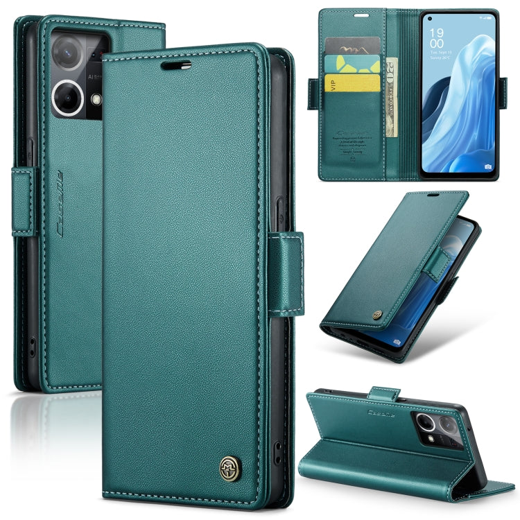 CaseMe 023 Butterfly Buckle Litchi Texture RFID Anti-theft Leather Phone Case, For OPPO Reno8 Lite Global, For OPPO Reno7 4G Indonesia/F21 Pro 4G/Reno8 4G, For OPPO F21 Pro 5G Globa/Reno8 Z Global, For OPPO Reno8 T 5G/A1 Pro 5G, For OPPO Reno8 5G Globa...
