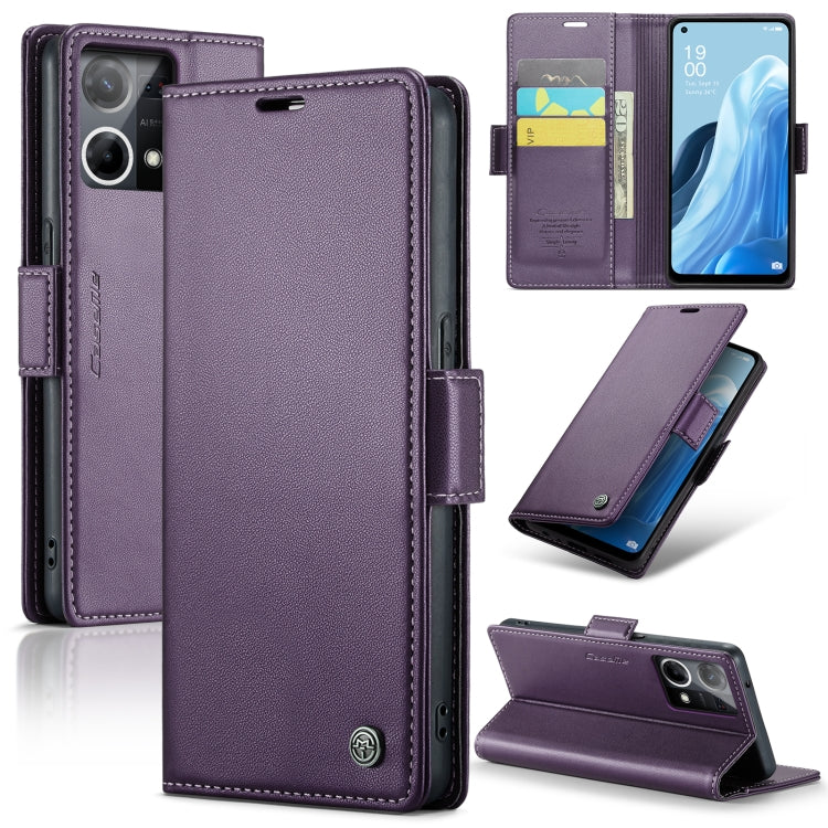 CaseMe 023 Butterfly Buckle Litchi Texture RFID Anti-theft Leather Phone Case, For OPPO Reno8 Lite Global, For OPPO Reno7 4G Indonesia/F21 Pro 4G/Reno8 4G, For OPPO F21 Pro 5G Globa/Reno8 Z Global, For OPPO Reno8 T 5G/A1 Pro 5G, For OPPO Reno8 5G Globa...