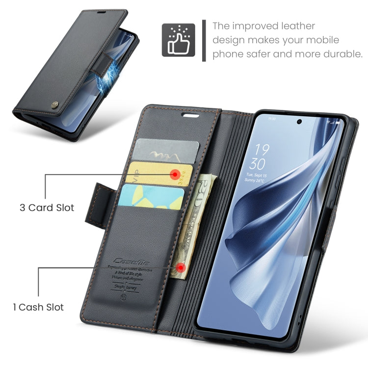 CaseMe 023 Butterfly Buckle Litchi Texture RFID Anti-theft Leather Phone Case, For OPPO Reno10 5G Global／Reno10 Pro Global, For OPPO Reno8 T 4G, For OPPO A57 4G Global/A57s 4G Global, For OPPO A77 4G Global / A57e 4G, For OPPO A78 4G, For OPPO A77s    ...