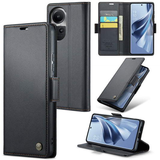 CaseMe 023 Butterfly Buckle Litchi Texture RFID Anti-theft Leather Phone Case, For OPPO Reno10 5G Global／Reno10 Pro Global, For OPPO Reno8 T 4G, For OPPO A57 4G Global/A57s 4G Global, For OPPO A77 4G Global / A57e 4G, For OPPO A78 4G, For OPPO A77s    ...