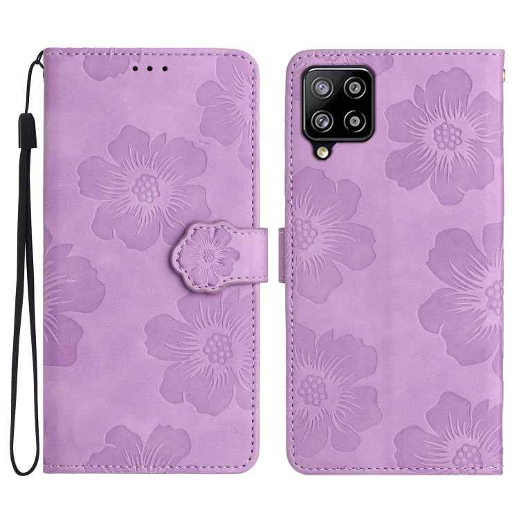 Flower Embossing Pattern Leather Phone Case, For Samsung Galaxy A42 5G, For Samsung Galaxy A50, For Samsung Galaxy A51 4G, For Samsung Galaxy A52 5G, For Samsung Galaxy A53 5G, For Samsung Galaxy A54 5G, For Samsung Galaxy A70, For Samsung Galaxy A71 4...