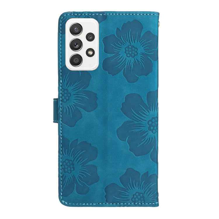 Flower Embossing Pattern Leather Phone Case, For Samsung Galaxy A73 5G, For Samsung Galaxy M23, For Samsung Galaxy M32, For Samsung Galaxy M52, For Samsung Galaxy M53