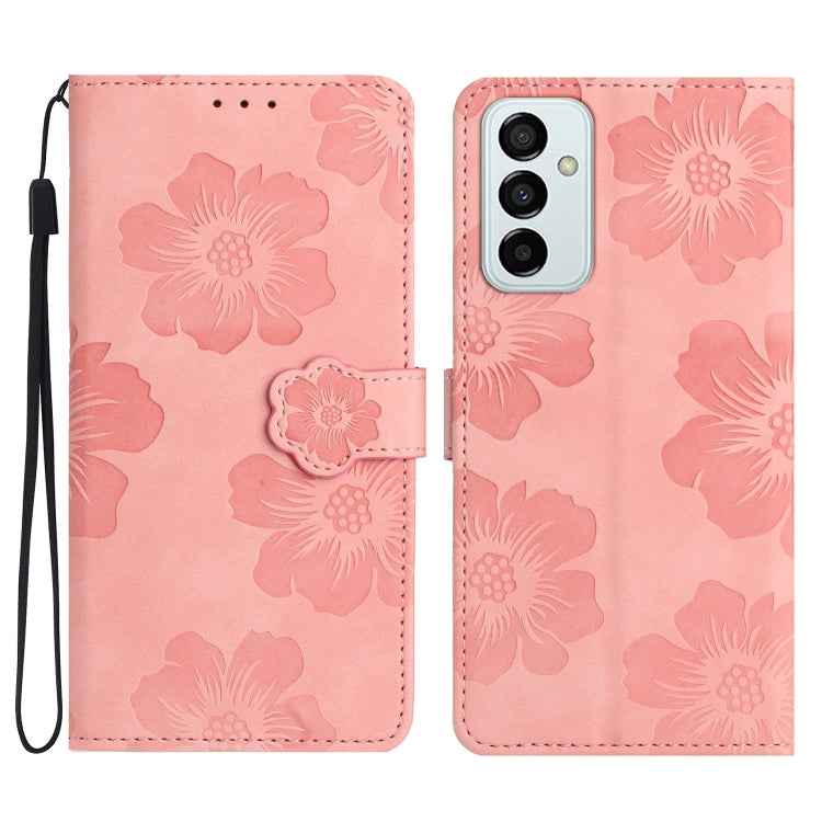 Flower Embossing Pattern Leather Phone Case, For Samsung Galaxy A73 5G, For Samsung Galaxy M23, For Samsung Galaxy M32, For Samsung Galaxy M52, For Samsung Galaxy M53
