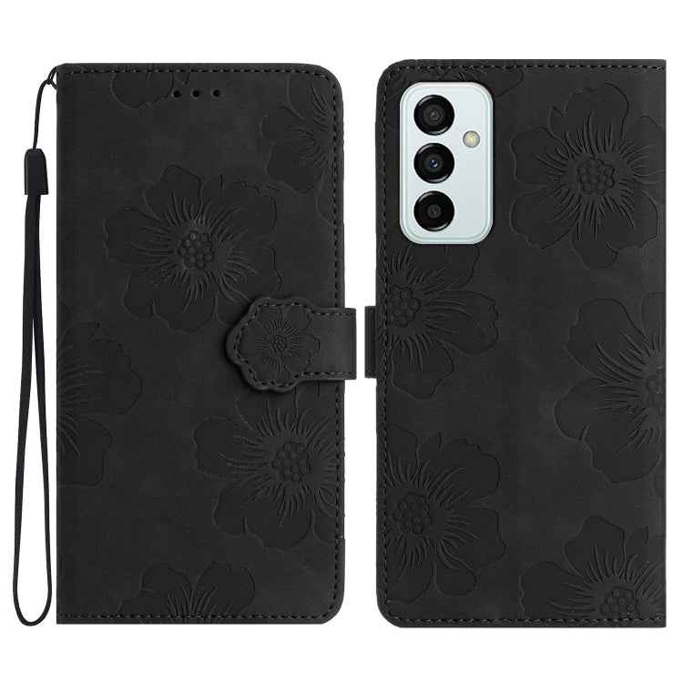 Flower Embossing Pattern Leather Phone Case, For Samsung Galaxy A73 5G, For Samsung Galaxy M23, For Samsung Galaxy M32, For Samsung Galaxy M52, For Samsung Galaxy M53