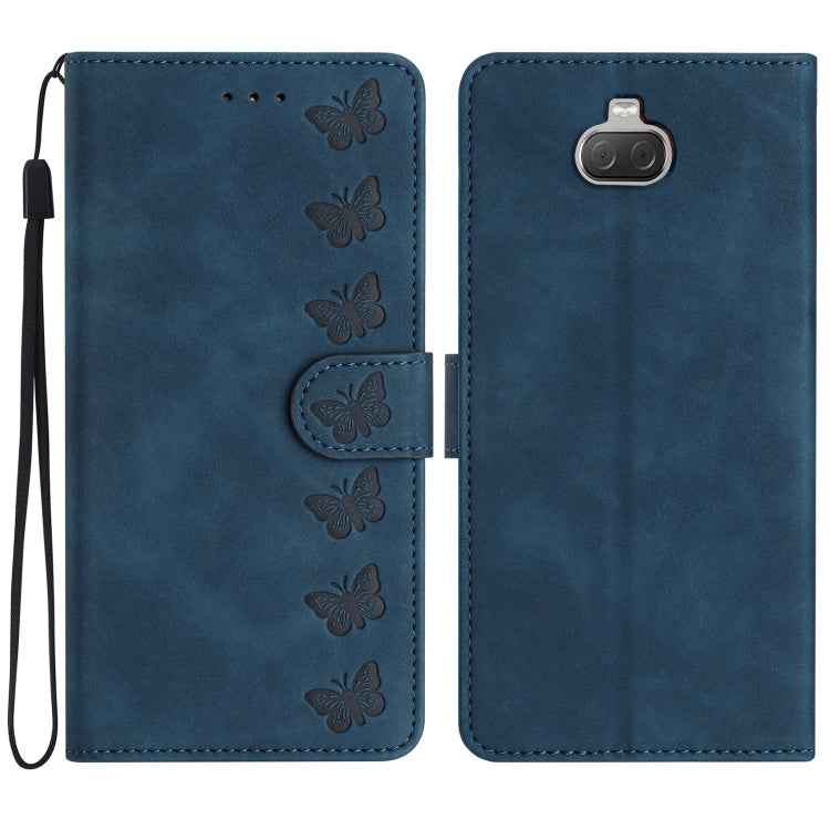 Seven Butterflies Embossed Leather Phone Case, For Sony Xperia 10