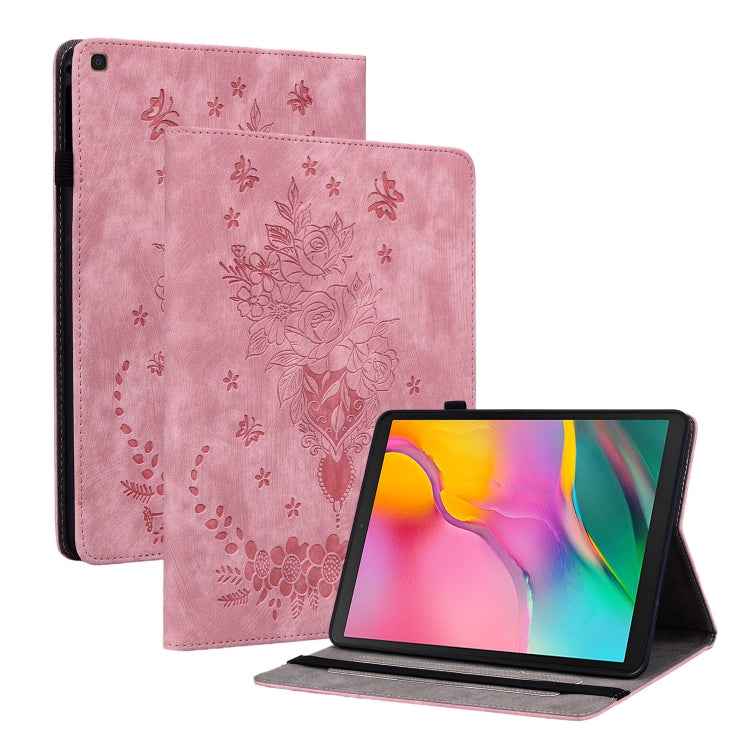 Butterfly Rose Embossed Leather Tablet Case, For Samsung Galaxy Tab S5e/T720/T725, For Samsung Galaxy Tab A 10.1 2019 T510, For Samsung Galaxy Tab A 8.0 2019 T290, For Samsung Galaxy Tab S4 10.5 SM-T830, For Samsung Galaxy Tab A 10.1 2016/T580/T585����...