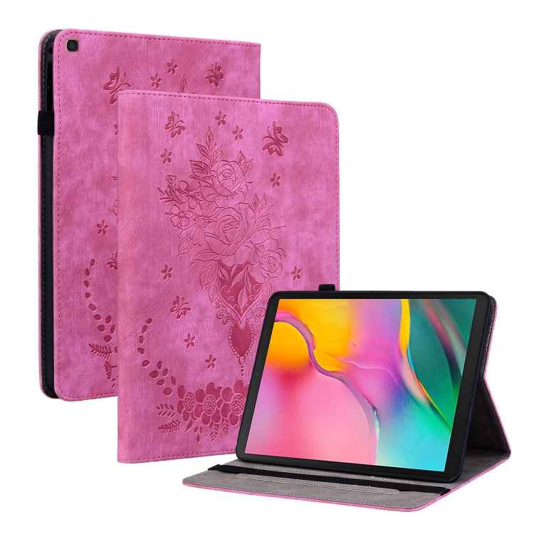 Butterfly Rose Embossed Leather Tablet Case, For Samsung Galaxy Tab S5e/T720/T725, For Samsung Galaxy Tab A 10.1 2019 T510, For Samsung Galaxy Tab A 8.0 2019 T290, For Samsung Galaxy Tab S4 10.5 SM-T830, For Samsung Galaxy Tab A 10.1 2016/T580/T585����...