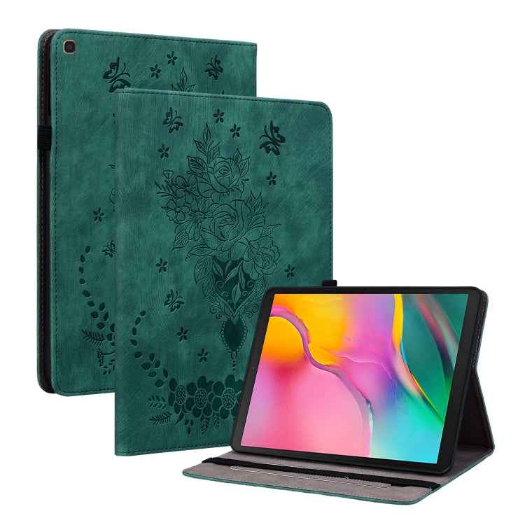 Butterfly Rose Embossed Leather Tablet Case, For Samsung Galaxy Tab S5e/T720/T725, For Samsung Galaxy Tab A 10.1 2019 T510, For Samsung Galaxy Tab A 8.0 2019 T290, For Samsung Galaxy Tab S4 10.5 SM-T830, For Samsung Galaxy Tab A 10.1 2016/T580/T585����...